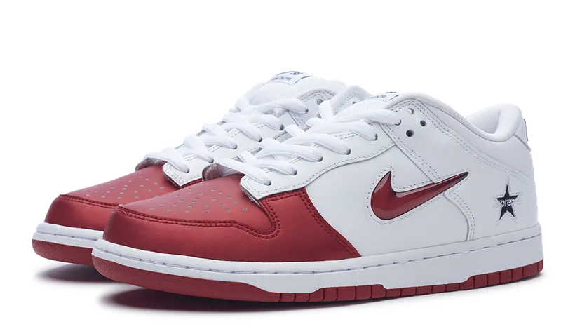 Nike SB Dunk Low Supreme Jewel Swoosh Red