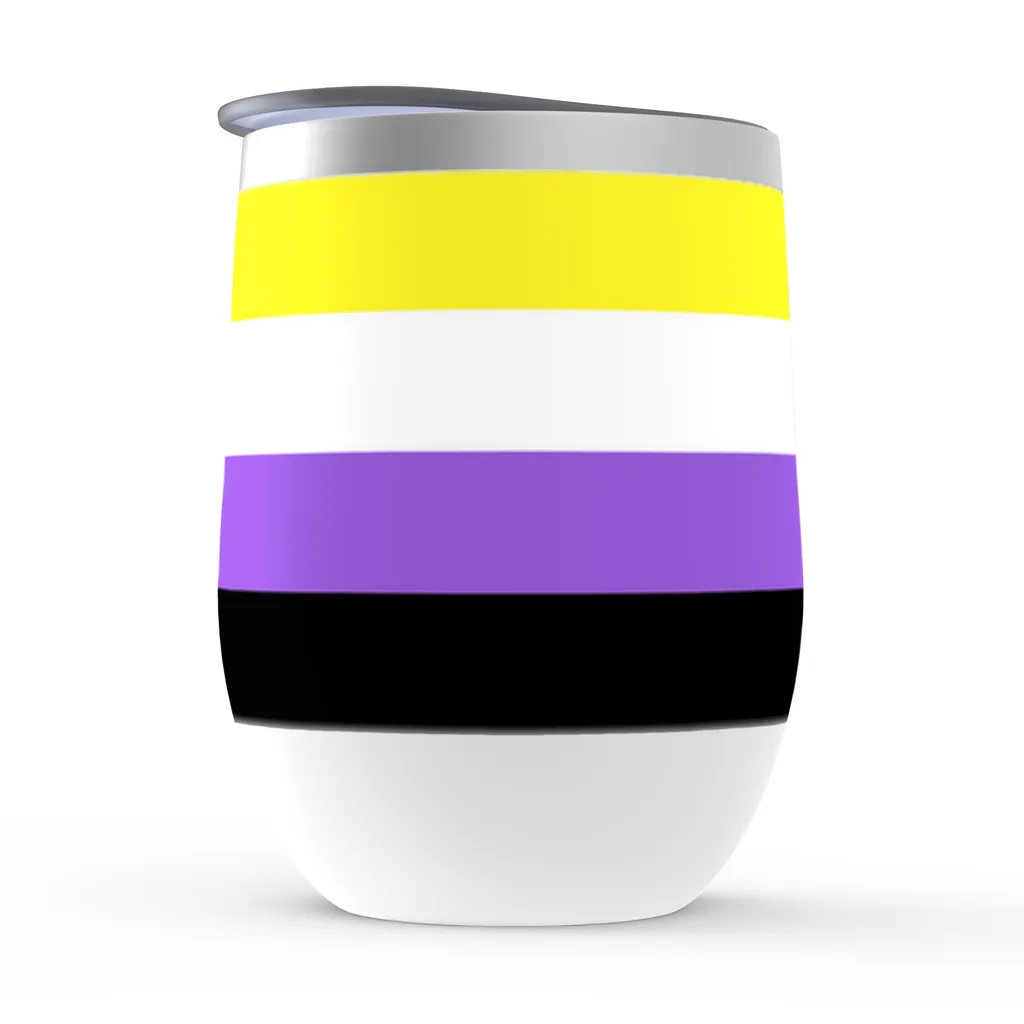 Non-Binary Pride Stemless Wine Tumbler