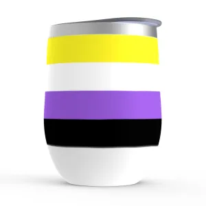 Non-Binary Pride Stemless Wine Tumbler