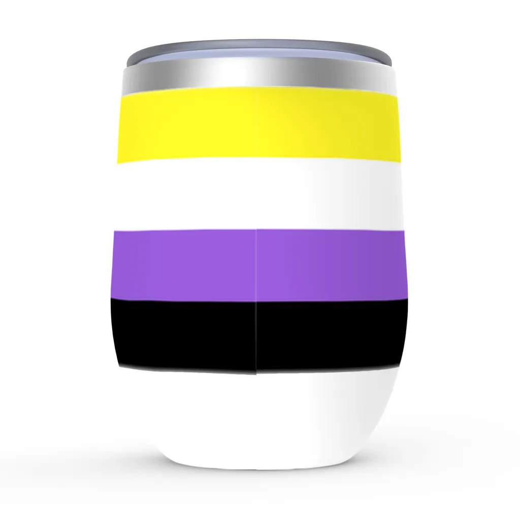 Non-Binary Pride Stemless Wine Tumbler