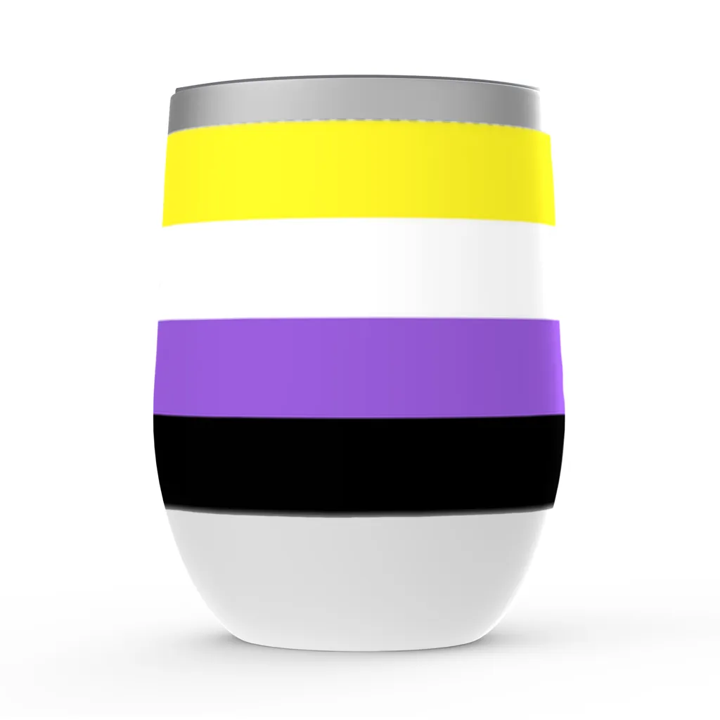 Non-Binary Pride Stemless Wine Tumbler