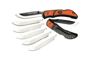 OUTDOOR EDGE RAZOR-LITE EDC, ORANGE 3.5" REMOVABLE POCKET CLIP(INCLUDES 6 BLADES)