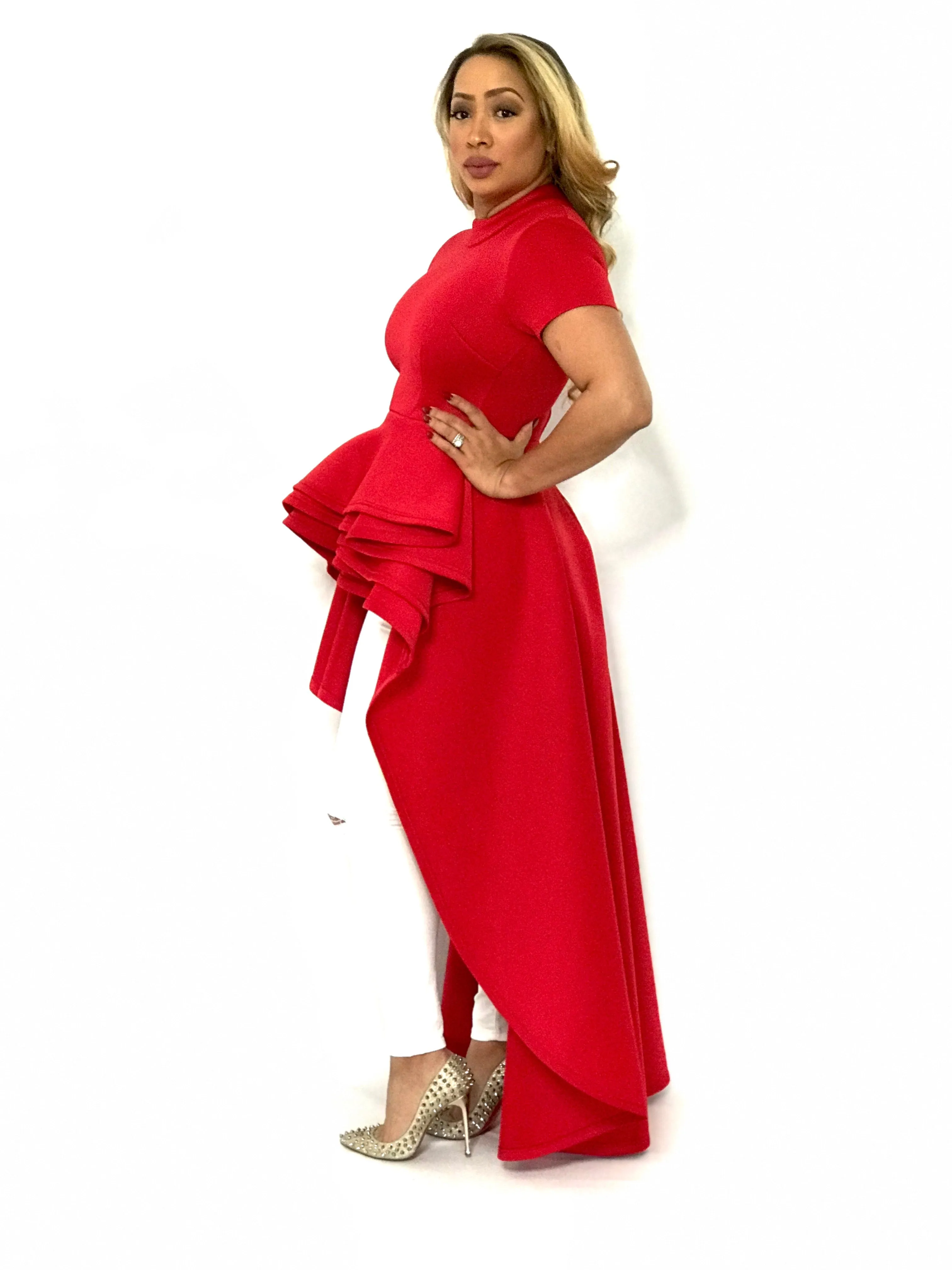 Parker Hi-Lo Peplum Blouse