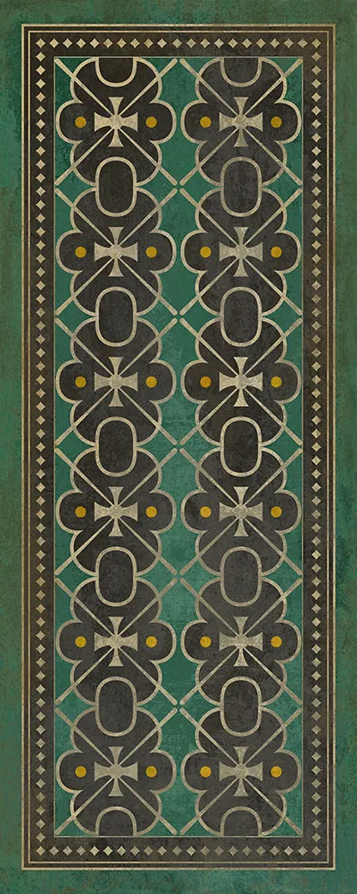 Pattern 05 "Jeeves" Vinyl Floorcloth - Spicher & Co.