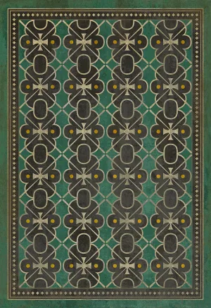Pattern 05 "Jeeves" Vinyl Floorcloth - Spicher & Co.
