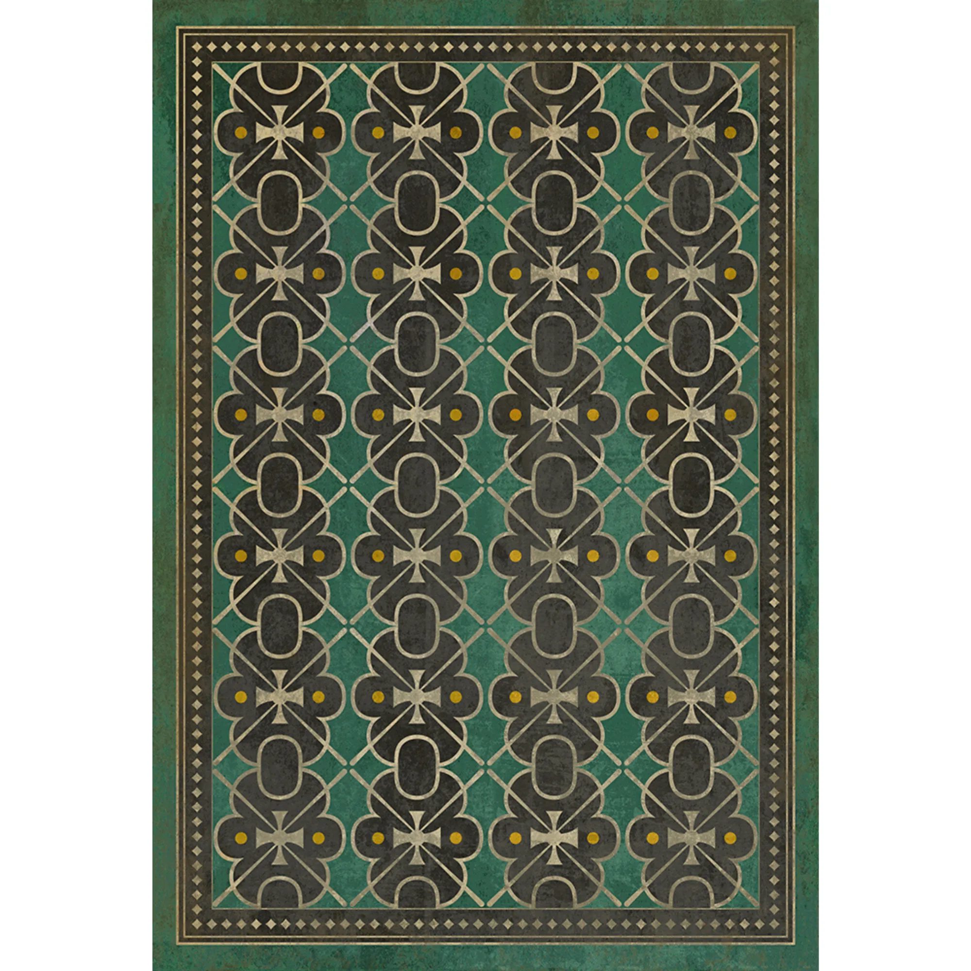 Pattern 05 "Jeeves" Vinyl Floorcloth - Spicher & Co.