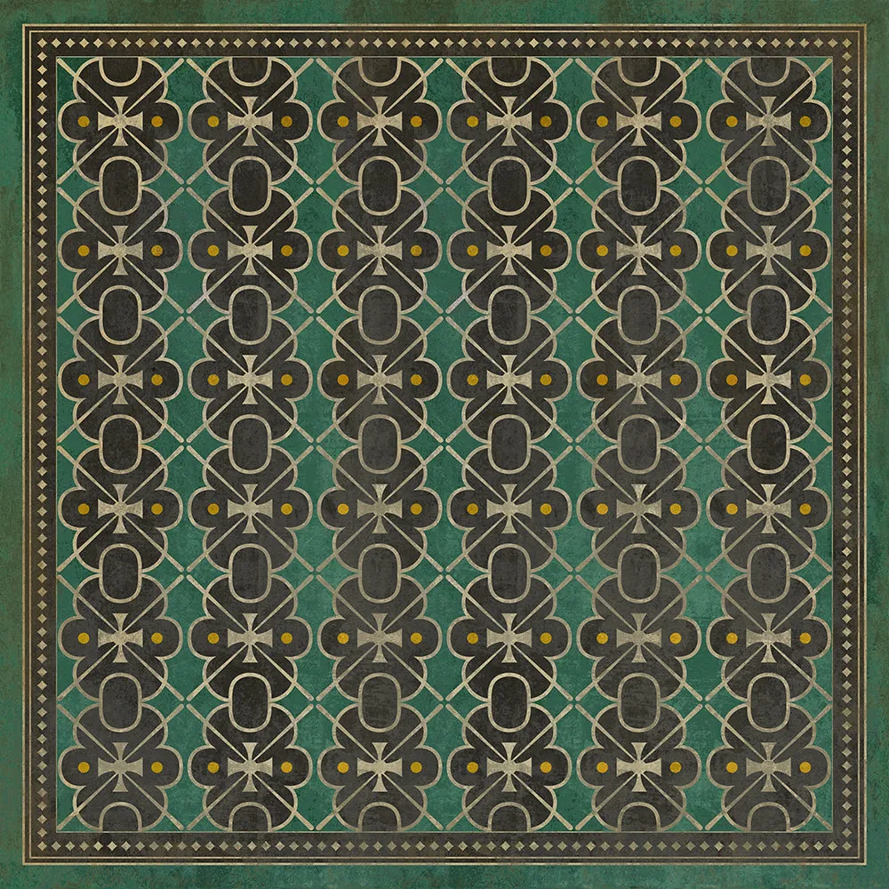 Pattern 05 "Jeeves" Vinyl Floorcloth - Spicher & Co.