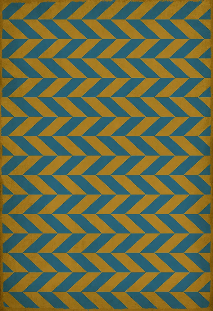 Pattern 06 "Neptunus" Vinyl Floorcloth - Spicher & Co.