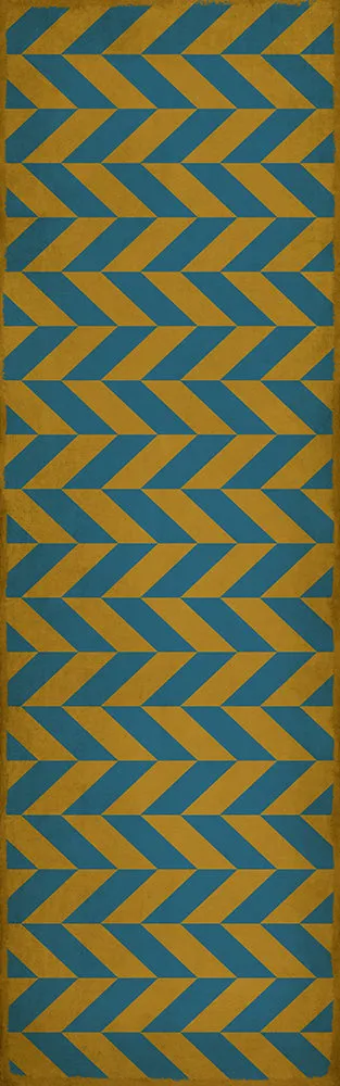Pattern 06 "Neptunus" Vinyl Floorcloth - Spicher & Co.