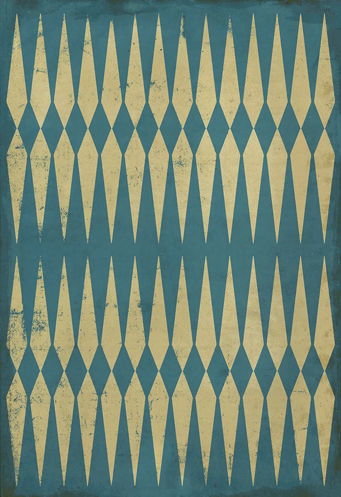Pattern 08 "Lady of the Lake" Vinyl Floorcloth - Spicher & Co.
