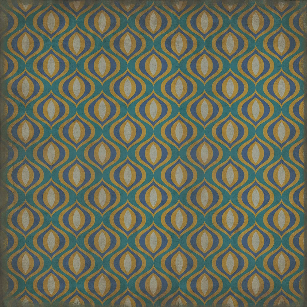 Pattern 15 "Atlantis" Vinyl Floorcloth - Spicher & Co.