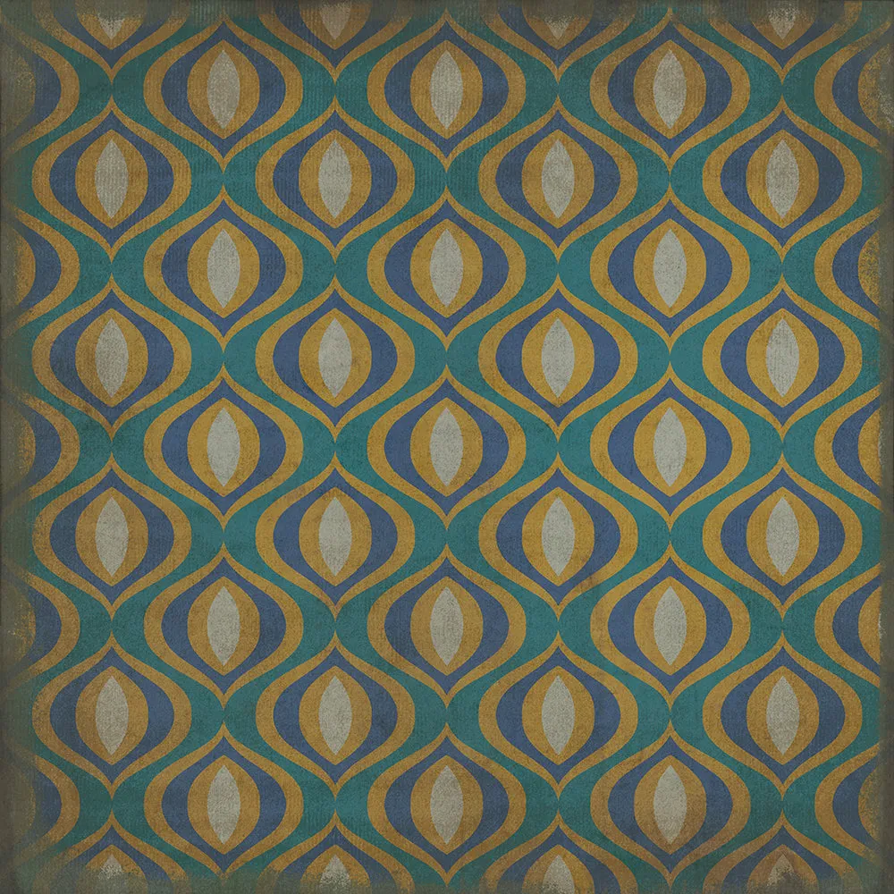 Pattern 15 "Atlantis" Vinyl Floorcloth - Spicher & Co.