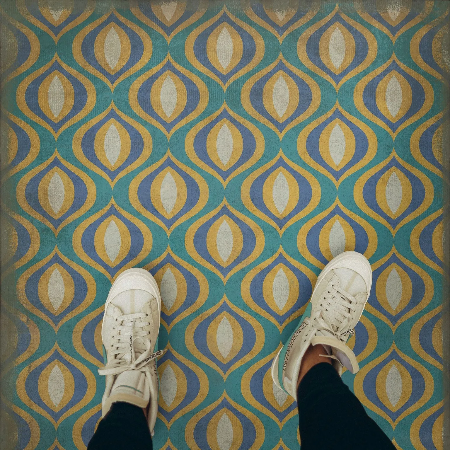 Pattern 15 "Atlantis" Vinyl Floorcloth - Spicher & Co.