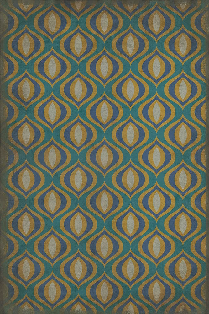 Pattern 15 "Atlantis" Vinyl Floorcloth - Spicher & Co.