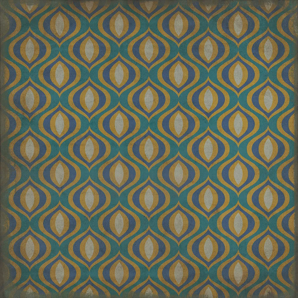 Pattern 15 "Atlantis" Vinyl Floorcloth - Spicher & Co.