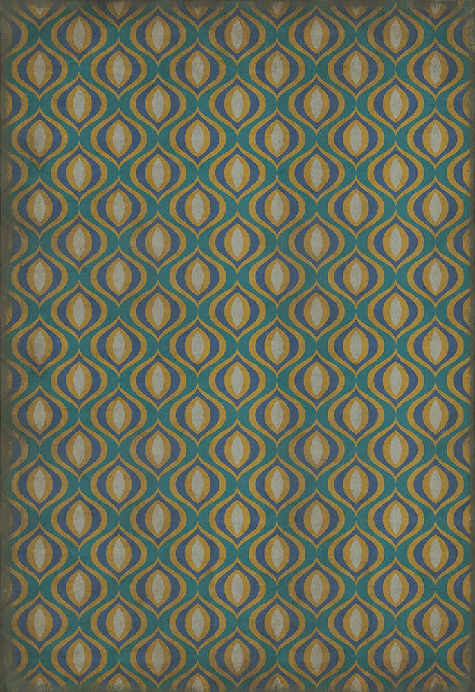 Pattern 15 "Atlantis" Vinyl Floorcloth - Spicher & Co.