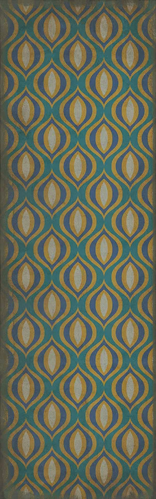 Pattern 15 "Atlantis" Vinyl Floorcloth - Spicher & Co.
