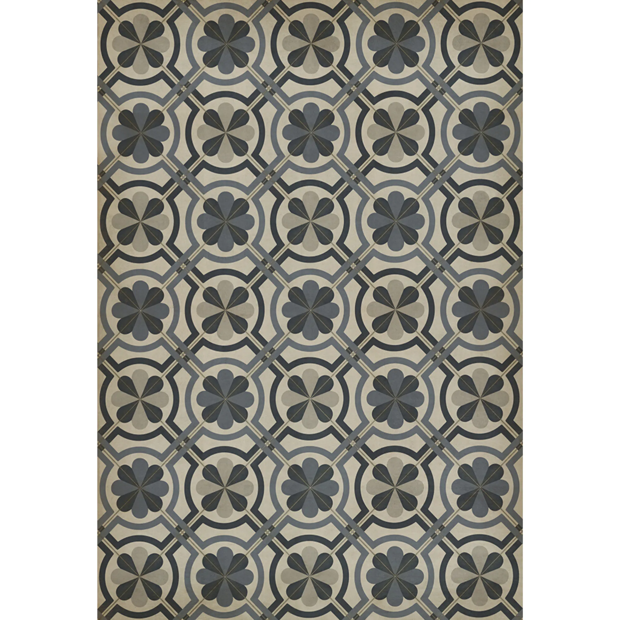Pattern 19 "Madame Curie" Vinyl Floorcloth - Spicher & Co.