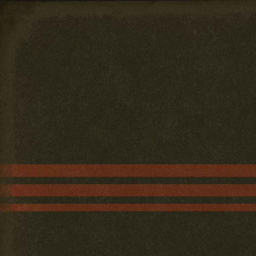 Pattern 50 "Organic Stripes Black and Red" Vinyl Floorcloth