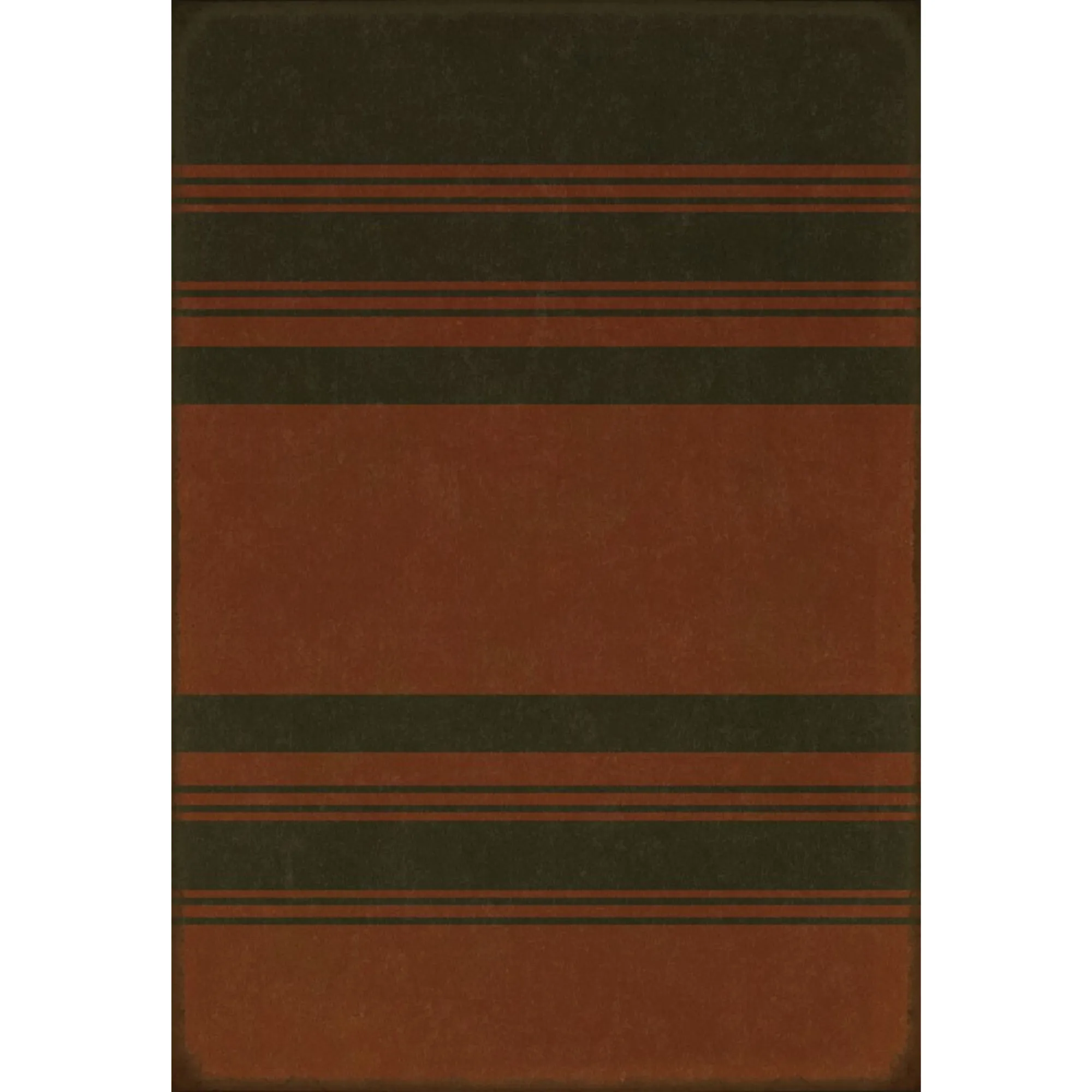 Pattern 50 "Organic Stripes Black and Red" Vinyl Floorcloth