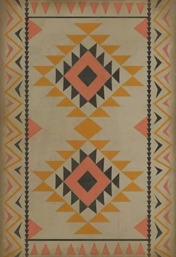 Pattern 62 "Walkabout" Vinyl Floorcloth - Spicher & Co.