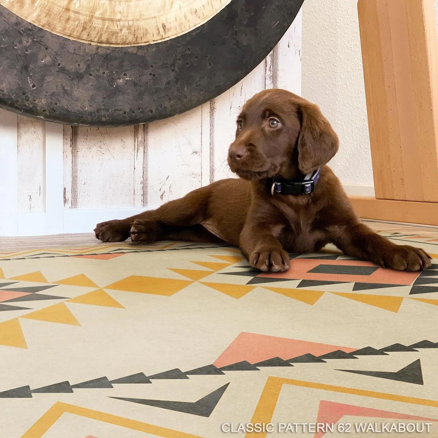 Pattern 62 "Walkabout" Vinyl Floorcloth - Spicher & Co.