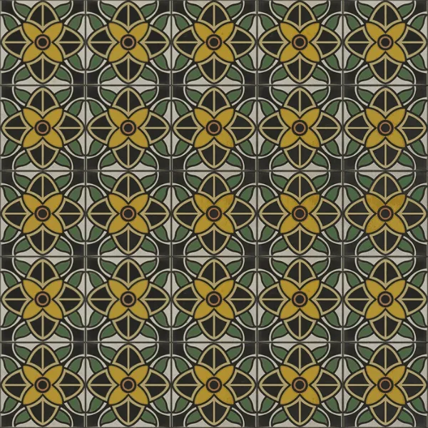 Pattern 80 "Jean Harlow" Vinyl Floorcloth - Spicher & Co.