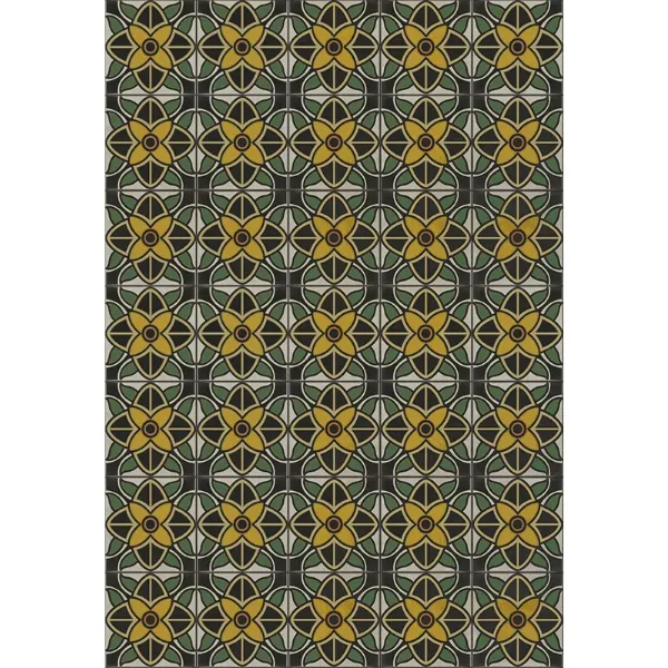 Pattern 80 "Jean Harlow" Vinyl Floorcloth - Spicher & Co.
