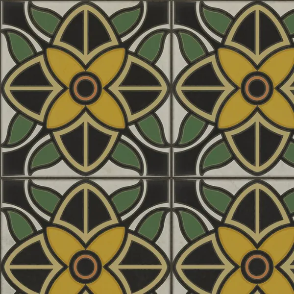 Pattern 80 "Jean Harlow" Vinyl Floorcloth - Spicher & Co.