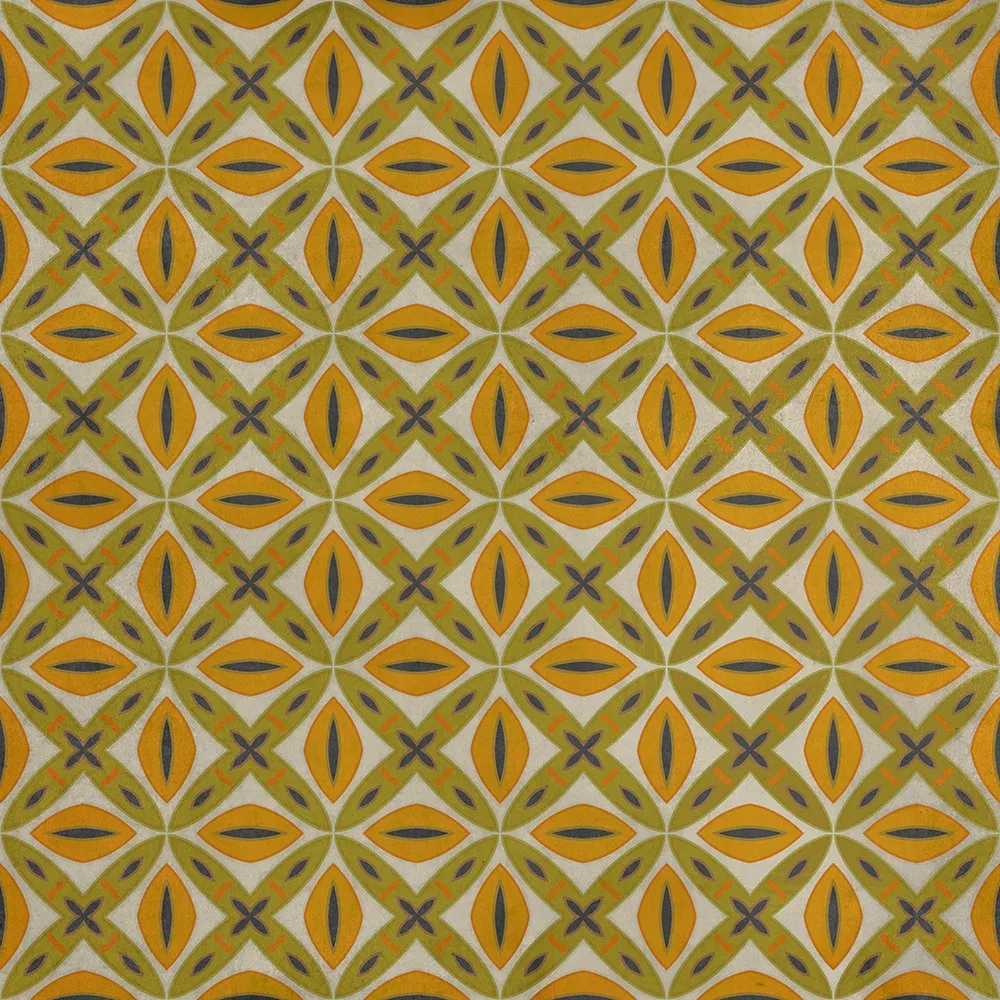Pattern 82 "Tinker Bell" Vinyl Floorcloth - Spicher & Co.