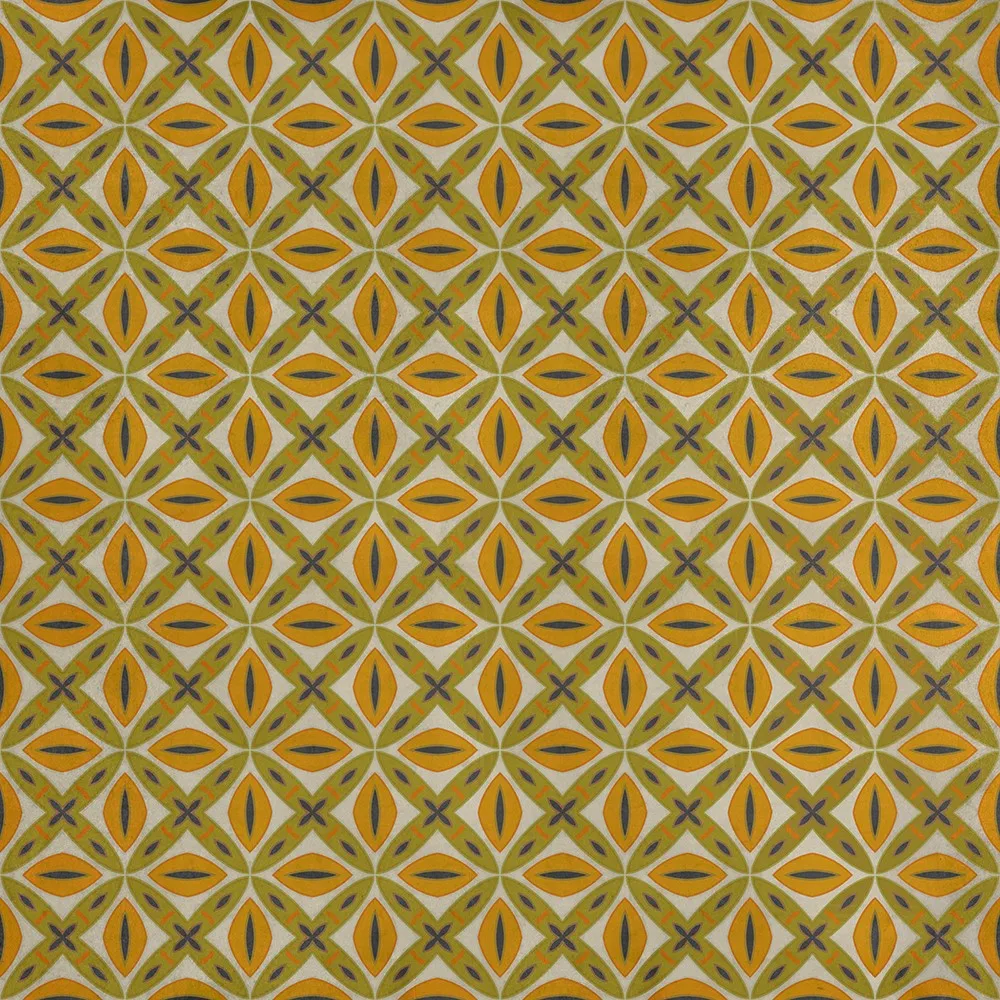 Pattern 82 "Tinker Bell" Vinyl Floorcloth - Spicher & Co.