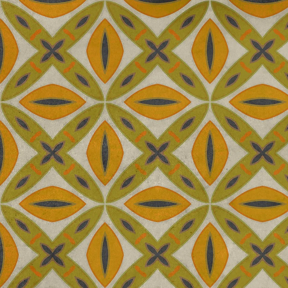 Pattern 82 "Tinker Bell" Vinyl Floorcloth - Spicher & Co.