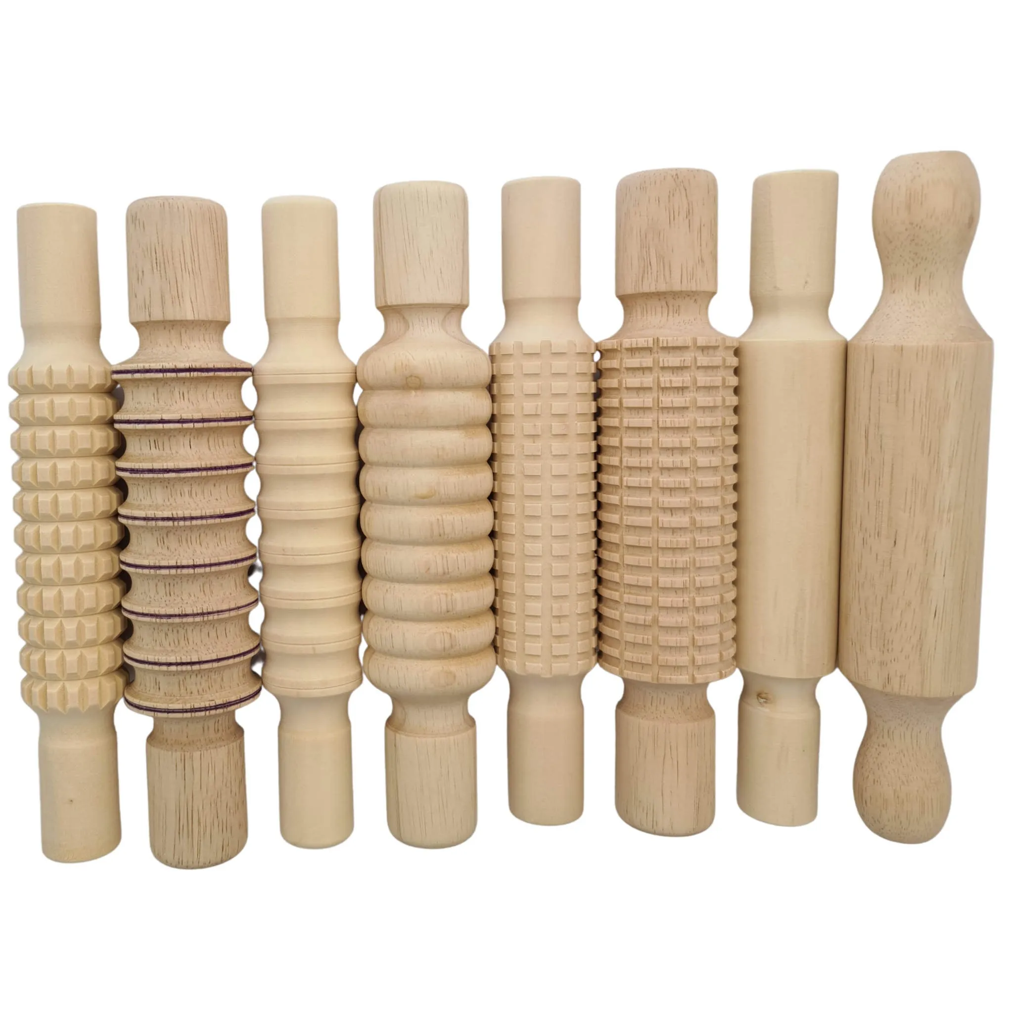 Patterned Rolling Pins, Set of 4