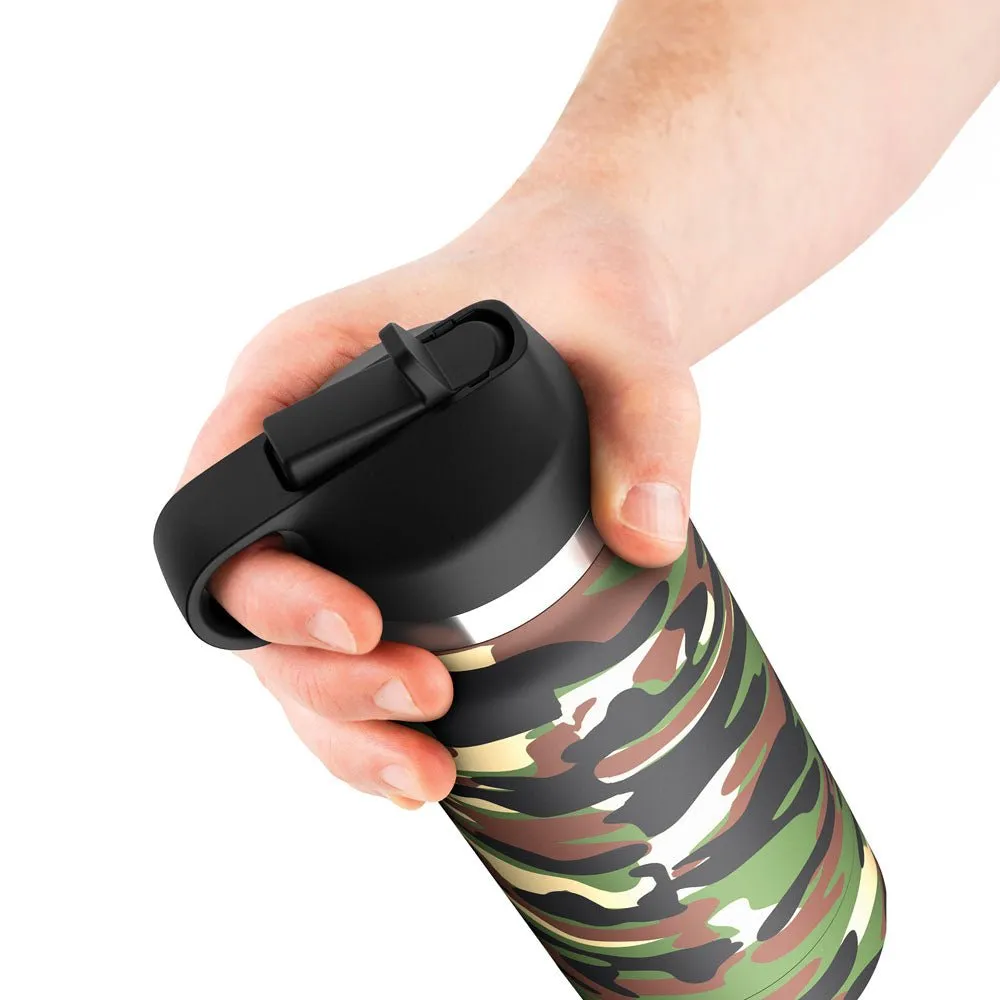 PDX Plus Fap Flask - Happy Camper - Frosted Vagina Stroker