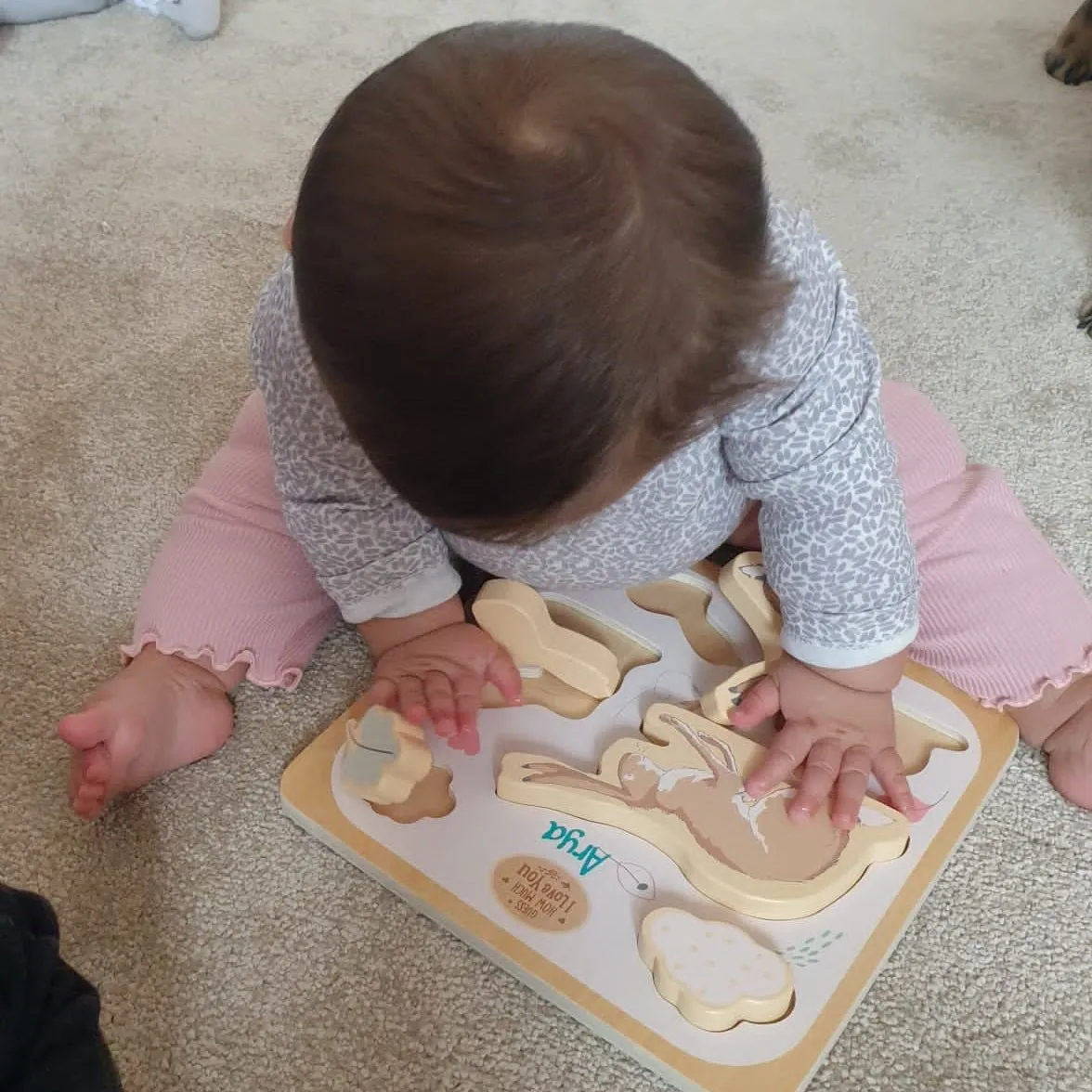 Personalised Guess How Much I Love You Chunky Wooden Puzzle