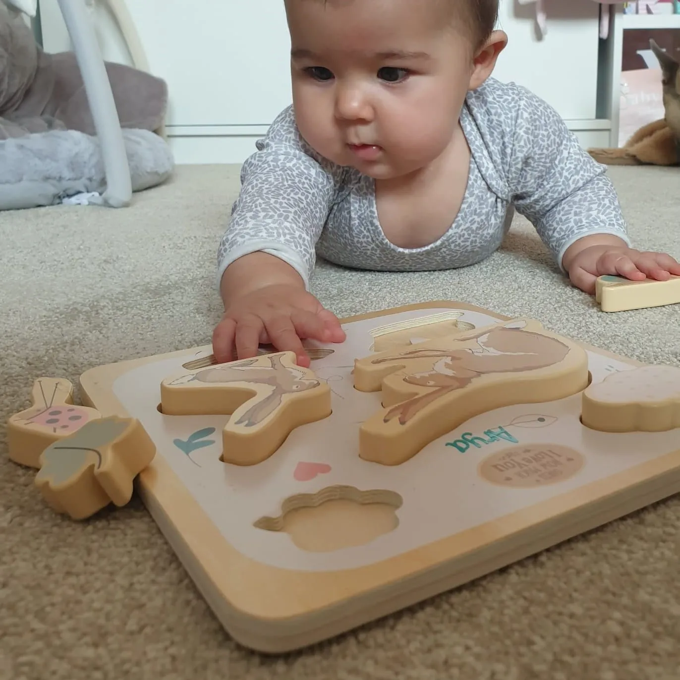 Personalised Guess How Much I Love You Chunky Wooden Puzzle