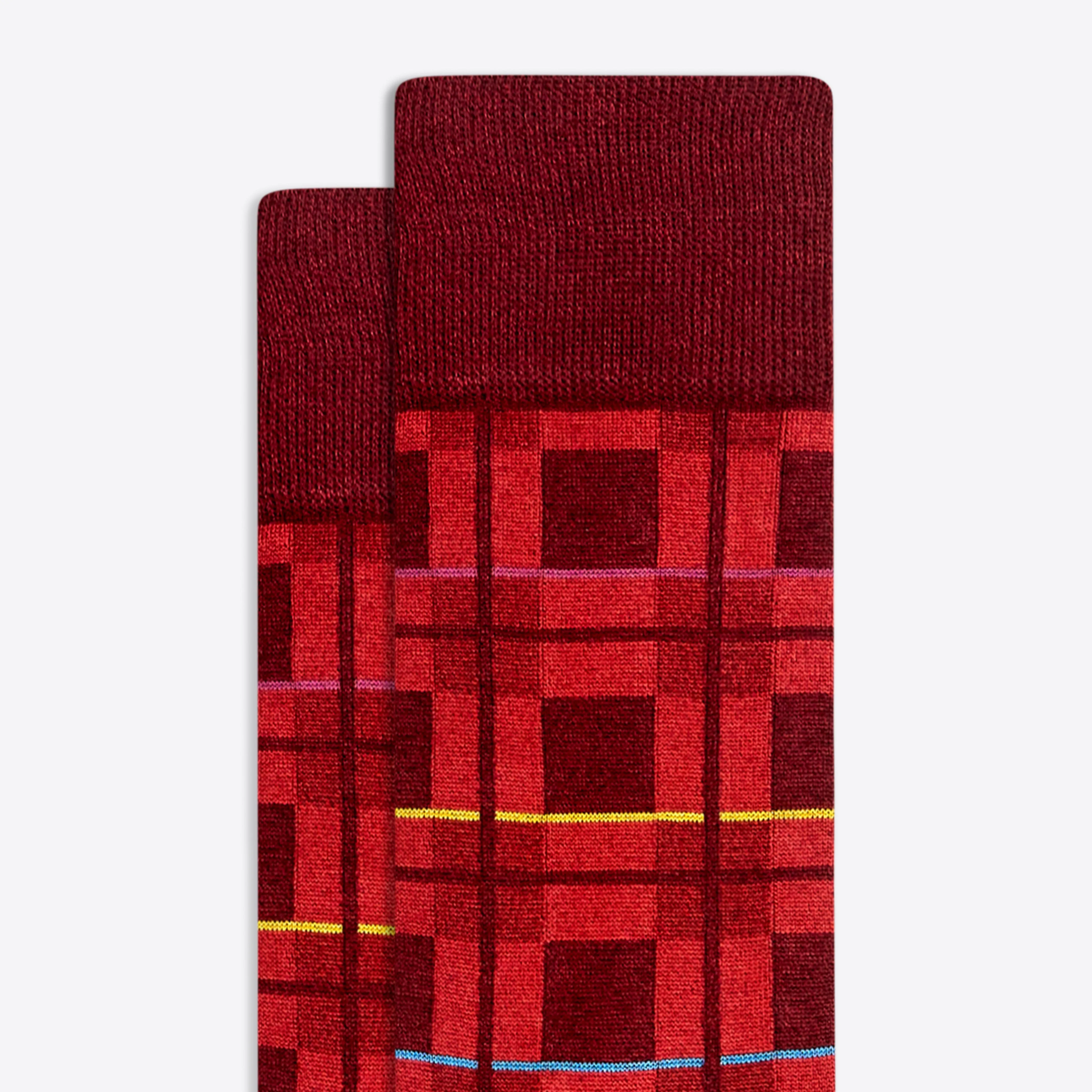 Plaid Check Mid-Calf Socks