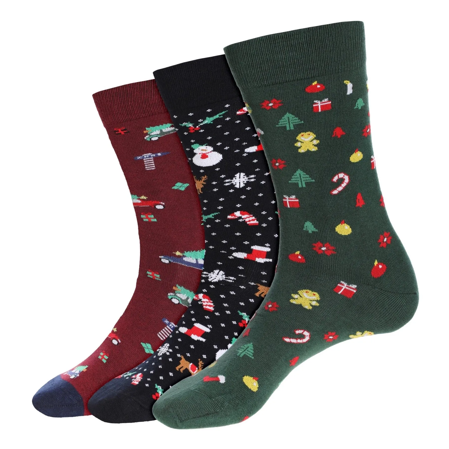 PREMIUM COTTON RICH CHRISTMAS CASUAL SOCKS - 6 PK