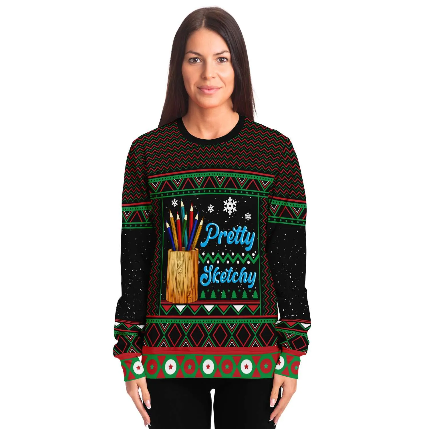 Pretty Sketchy - Athletic Sweatshirt