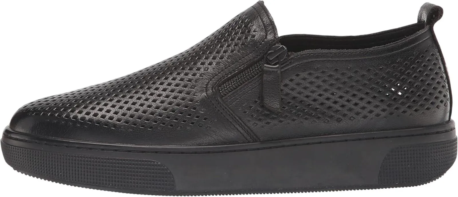Propet Womens Kate Leather Low Top Sneakers WCX015L-001 Black 7X (2E)