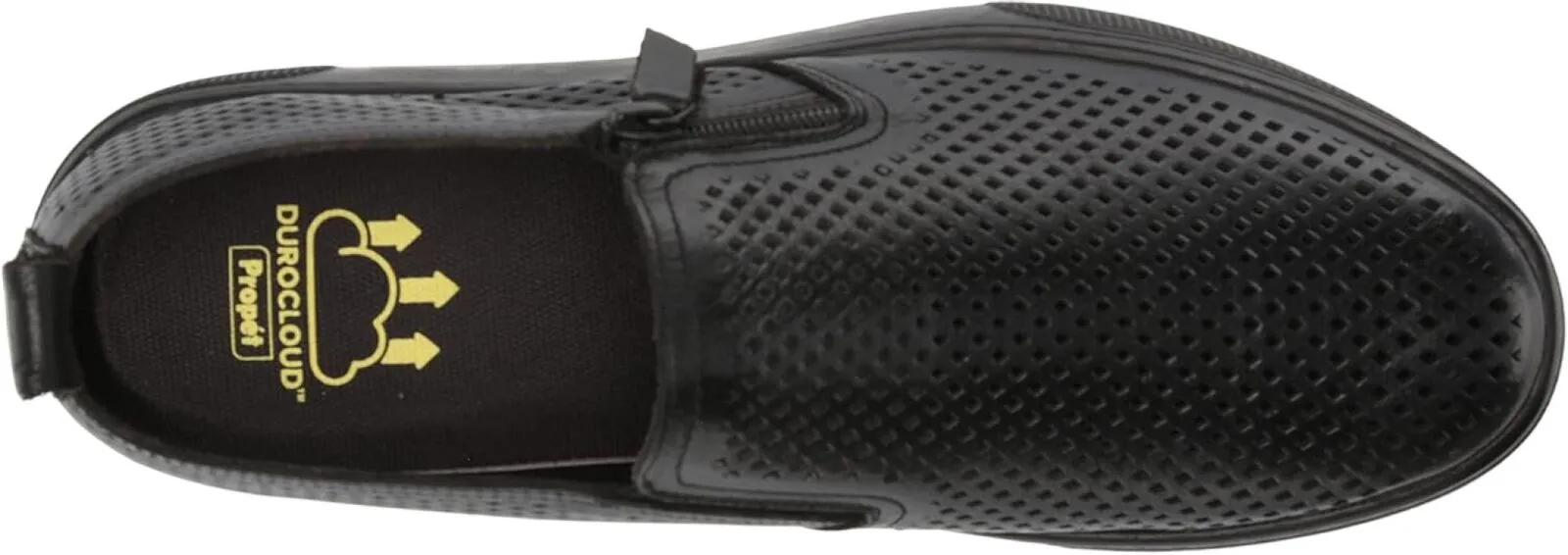Propet Womens Kate Leather Low Top Sneakers WCX015L-001 Black 7X (2E)