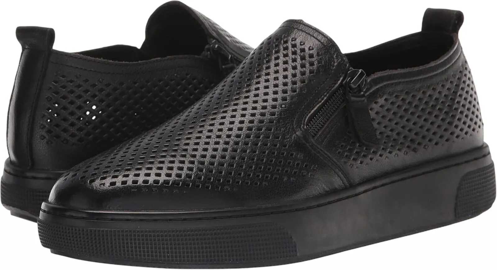 Propet Womens Kate Leather Low Top Sneakers WCX015L-001 Black 7X (2E)