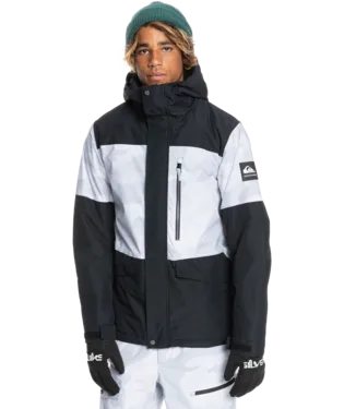 Quiksilver Mens Mission Printed Block Insulated Snow Jacket