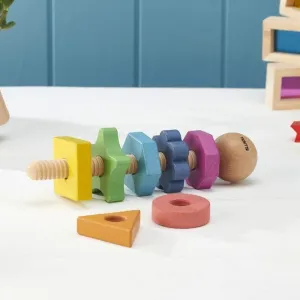Rainbow Wooden Shape Twister