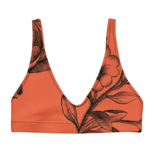 Red Floral Sophisticate Sports Bralette