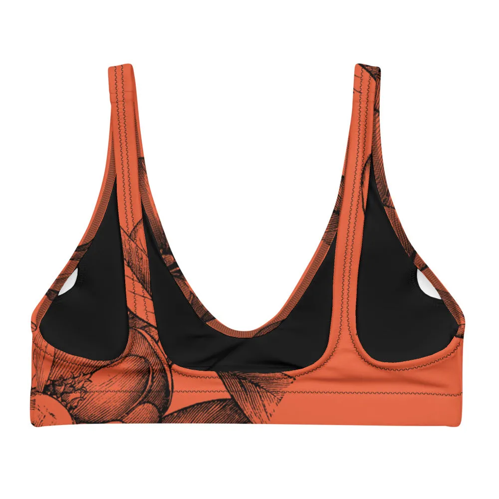 Red Floral Sophisticate Sports Bralette