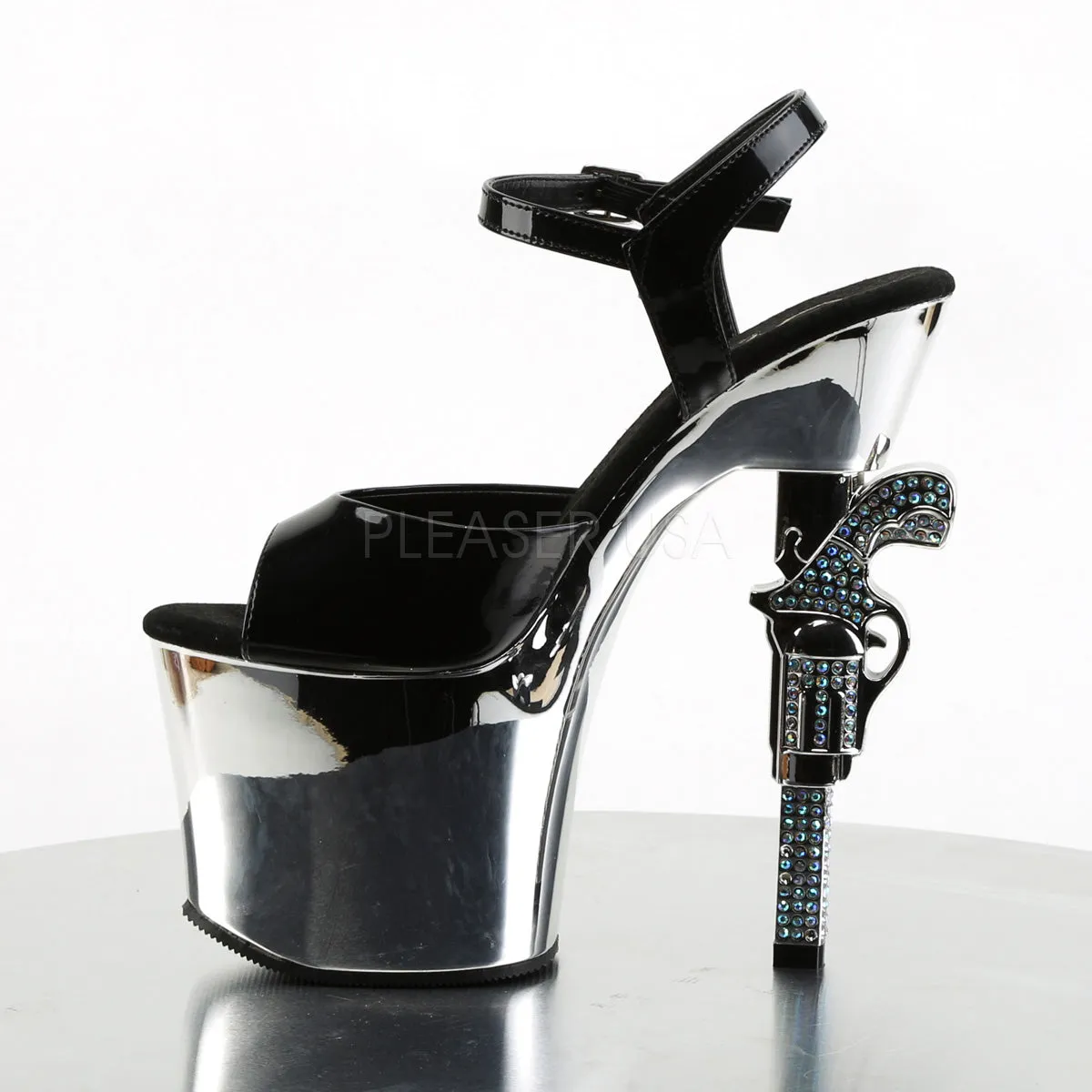 REVOLVER-709  Black/Silver Chrome