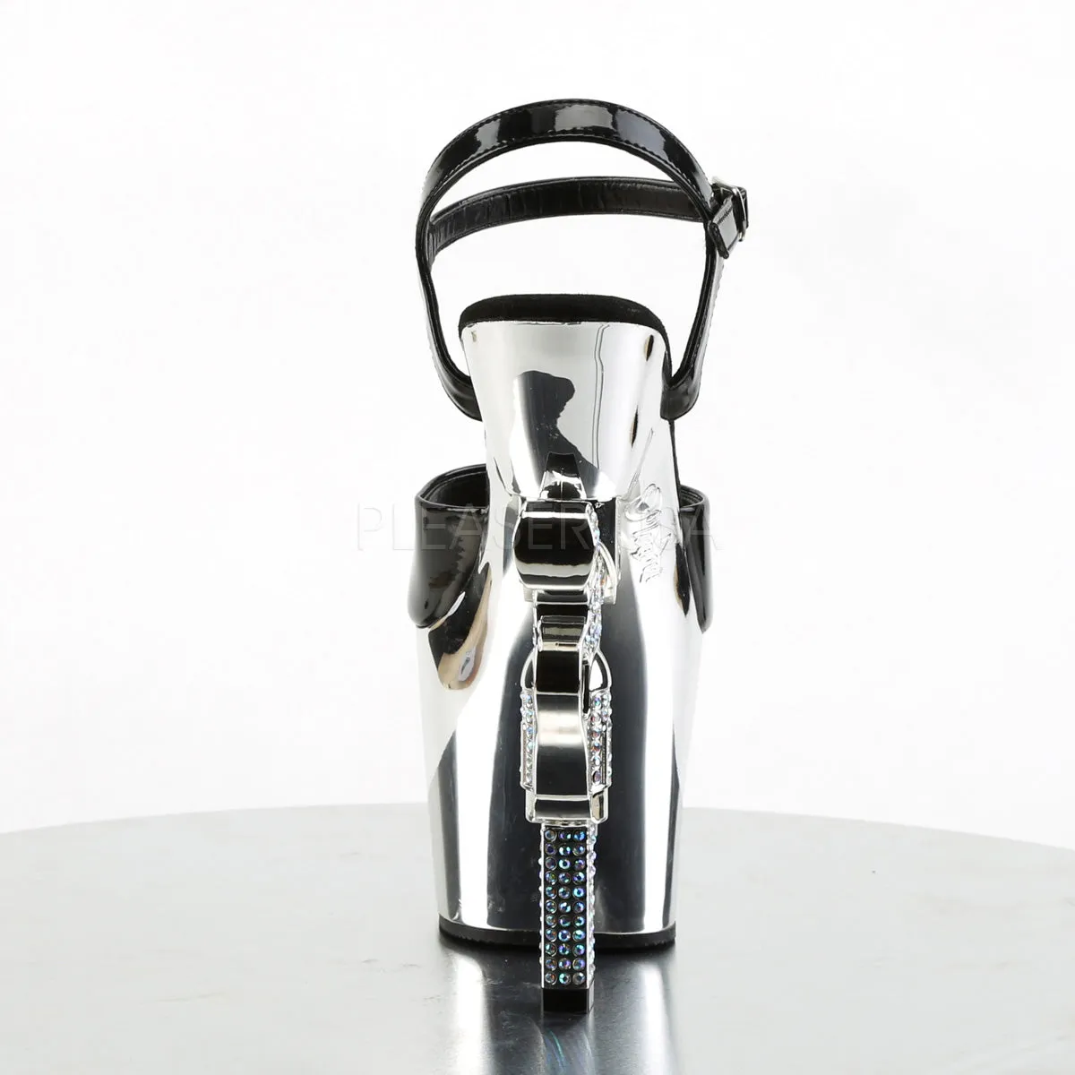 REVOLVER-709  Black/Silver Chrome