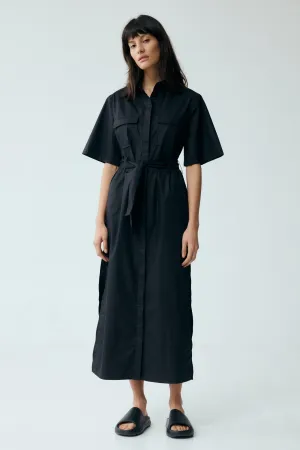 ROAM MAXI SHIRT DRESS | BLACK | FINAL SALE