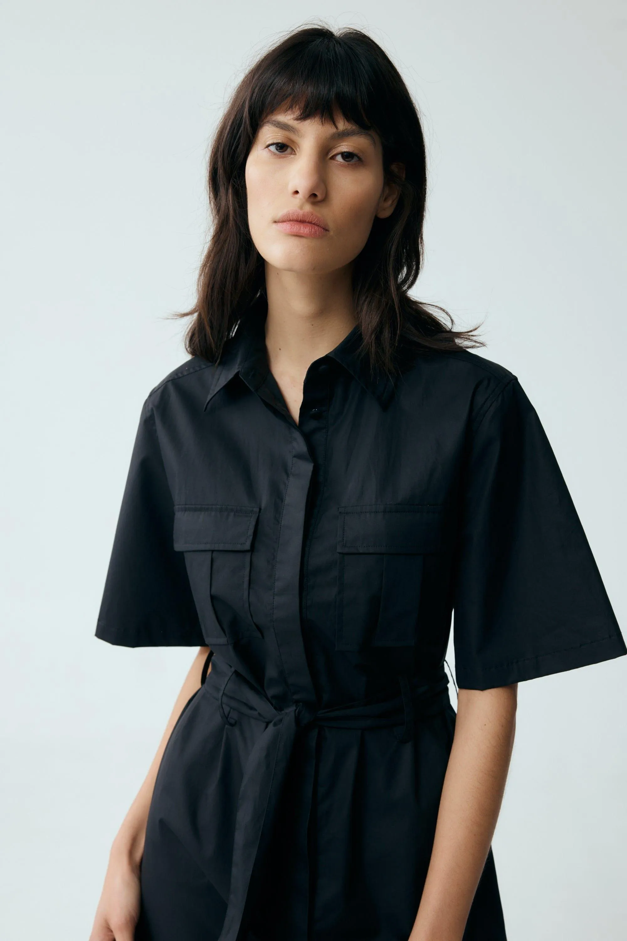 ROAM MAXI SHIRT DRESS | BLACK | FINAL SALE